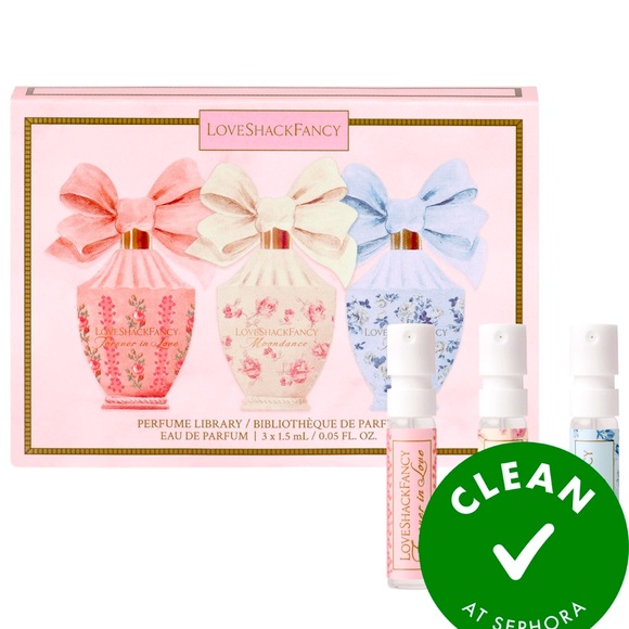 LoveShackFancy Perfume Library Eau de Parfum Discovery Set- Vegan +Cruelty Free - Picture 1 of 3